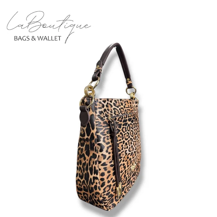LB ÇANTA 9018 LEOPAR KAHVE