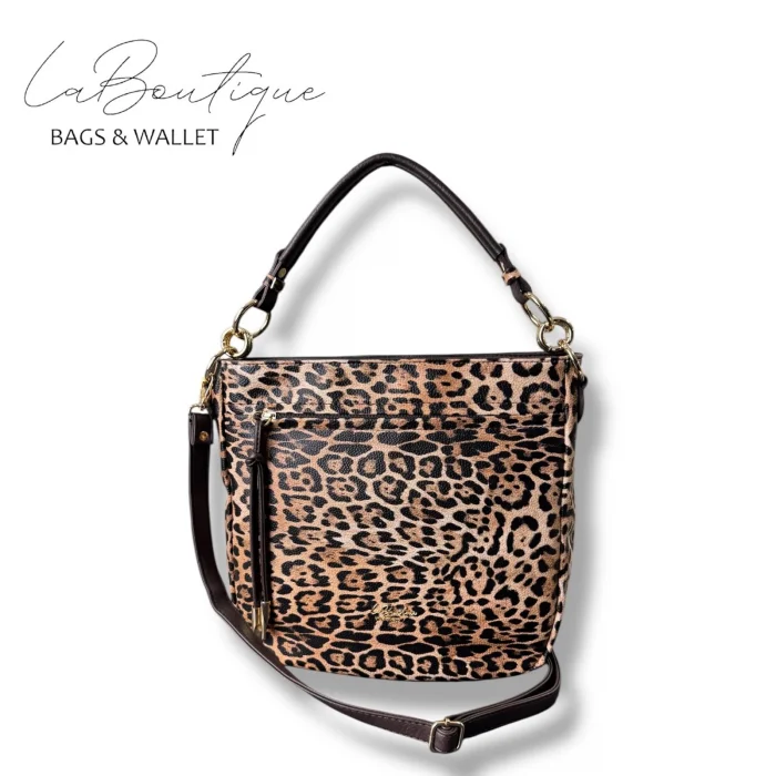 LB ÇANTA 9018 LEOPAR KAHVE