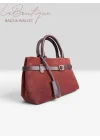 D-2750 HAKİKİ DERİ SÜET BORDO