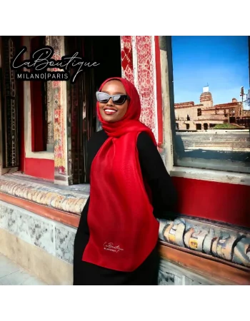 SİMLİ ŞAL - KIRMIZI - 70X190