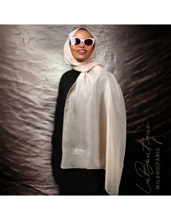 SİMLİ ŞAL - KREM - 70X190