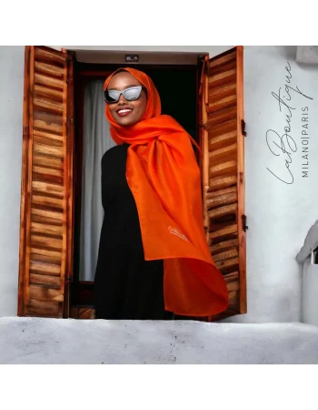 SİMLİ ŞAL - ORANJE - 70X190