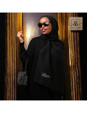 SİMLİ ŞAL - SİYAH - 70X190