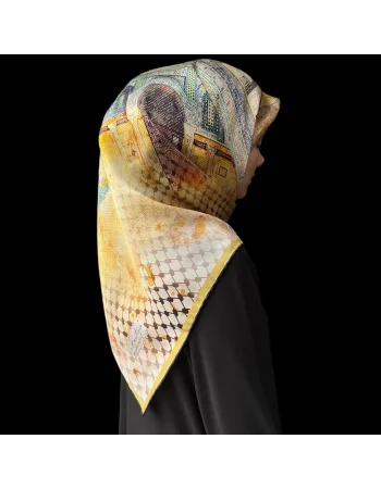 FİLİSTİN SERİSİ %100 TWILL İPEK - F106 - 90X90