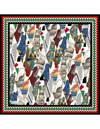 KEFİYE EŞARP F112-03 90X90 HERBAL/BİTKİSEL