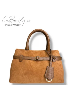 %100 DERİ LB ÇANTA D-2750 SÜET TABA