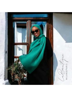 SİMLİ ŞAL - ELMA YEŞİLİ - 70X190