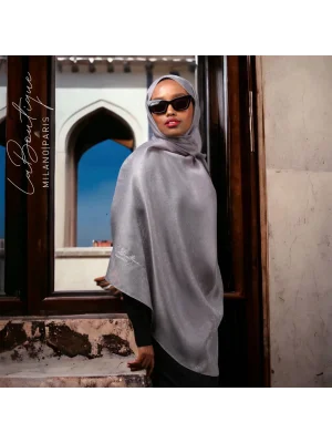 SİMLİ ŞAL - GRİ - 70X190