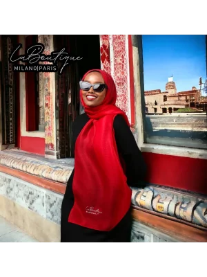 SİMLİ ŞAL - KIRMIZI - 70X190