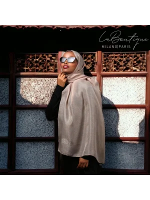 SİMLİ ŞAL - PUDRA - 70X190