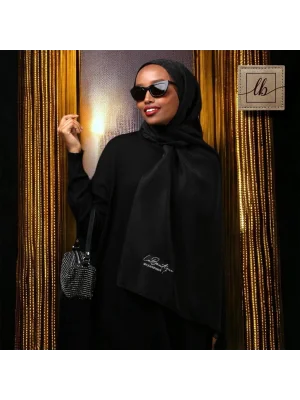 SİMLİ ŞAL - SİYAH - 70X190