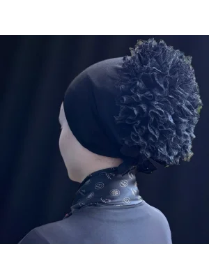 BONE SİLİKONLU FIRFIRLI DİKİŞSİZ SİYAH