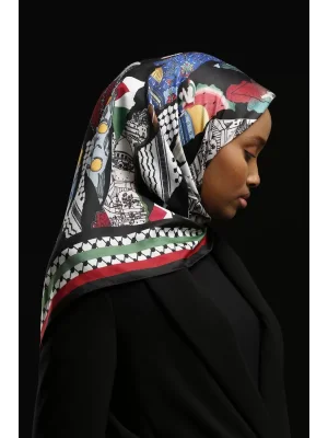 FİLİSTİN SERİSİ %100 TWILL İPEK - F112 - 04 - 90X90