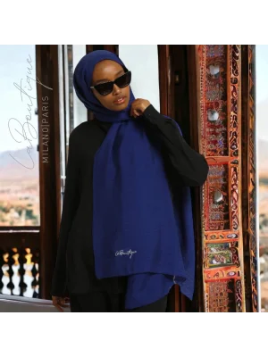 HERBAL BİTKİSEL ŞAL LACİVERT - 70X190