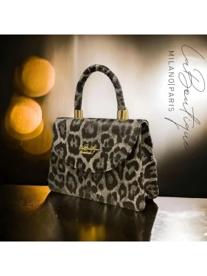 LB ÇANTA-5707 LEOPAR GRİ