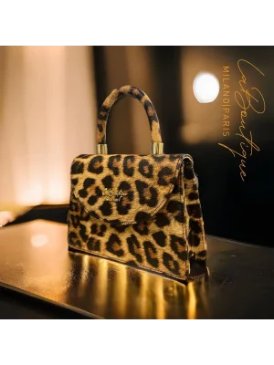 LB ÇANTA-5707 LEOPAR KAHVE