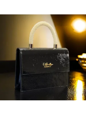 LB ÇANTA 7134 İNCİLİ/ABİYE SİYAH