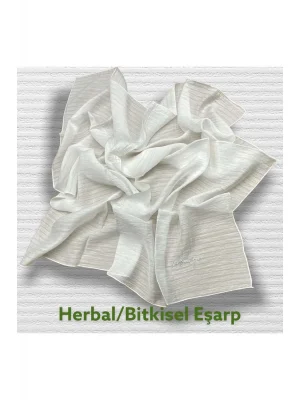 HERBAL BİTKİSEL EŞARP EKRU