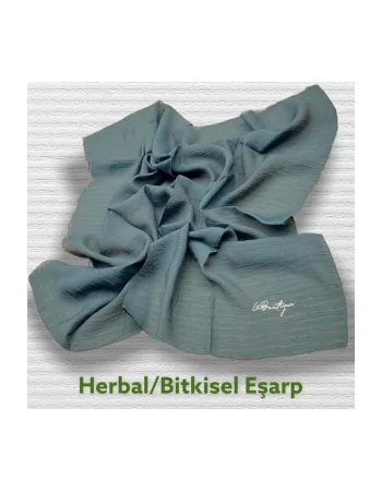 HERBAL BİTKİSEL EŞARP PETROL YEŞİLİ