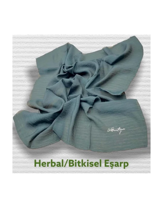 HERBAL BİTKİSEL EŞARP PETROL YEŞİLİ
