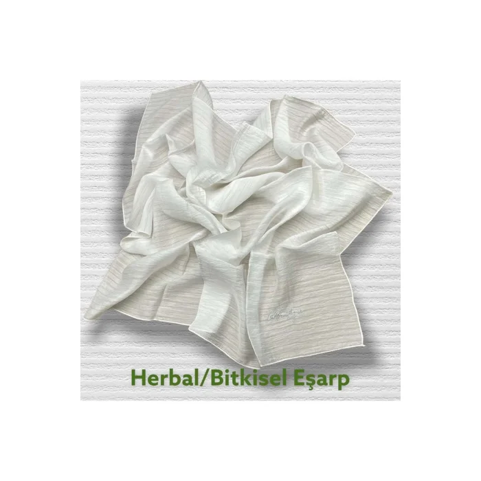 HERBAL BİTKİSEL EŞARP EKRU
