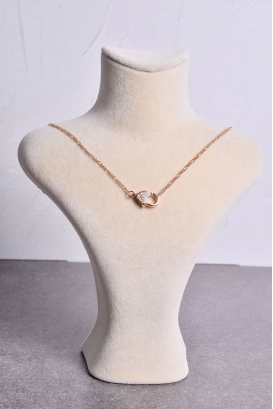 Gold Taşlı Geçme Model Kolye