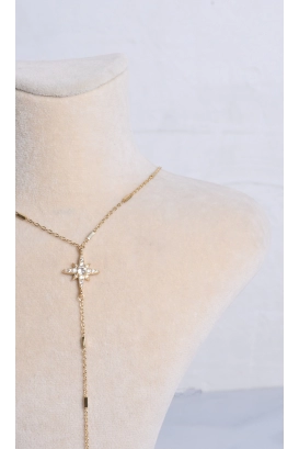 Yıldız Model Gold Y Kolye