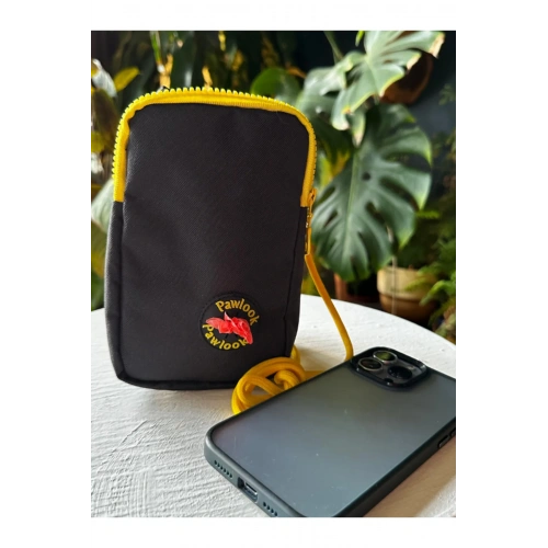 Telefon Çantası, Kaka Poşeti Bölmeli, Cep Telefonu Çantası, Siyah