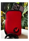 Telefon Çantası, Kaka Poşeti Bölmeli, Cep Telefonu Çantası, Kırmızı