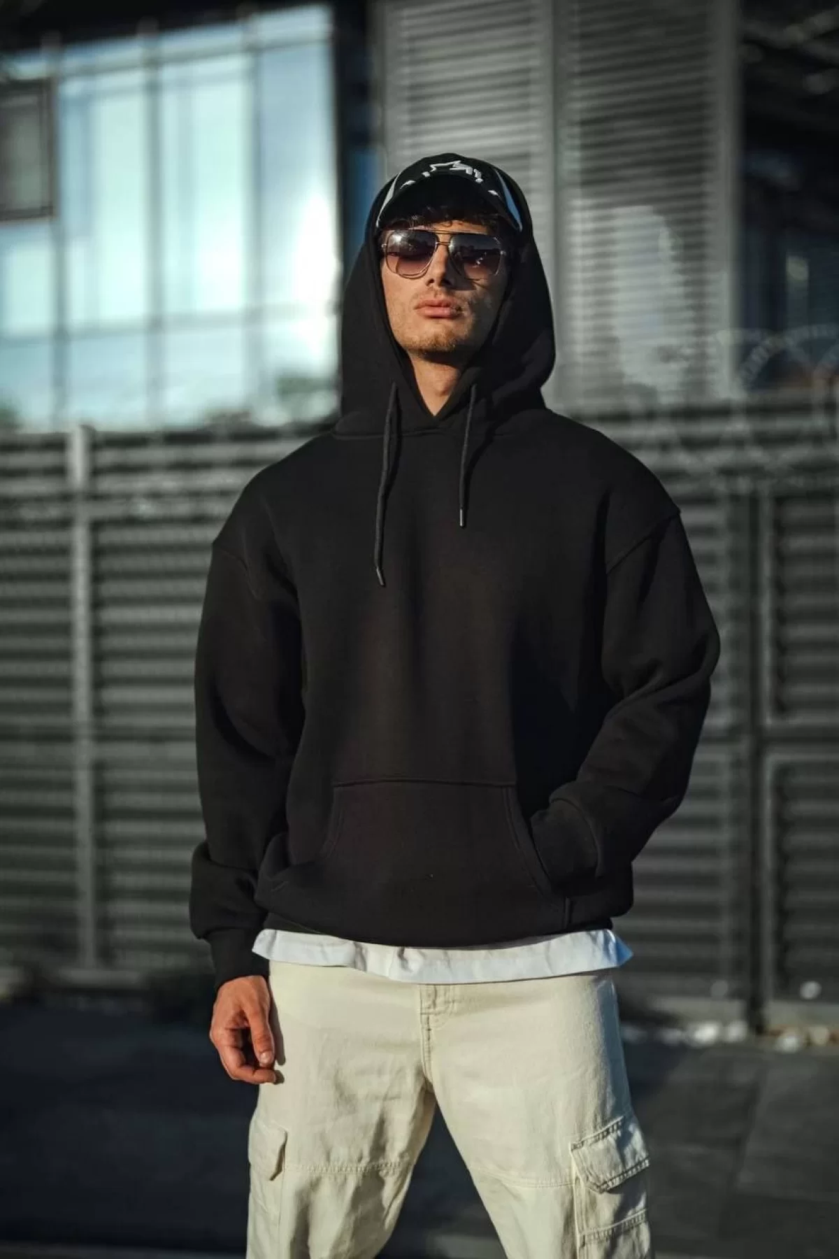 Kışlık Kapşonlu Üç İplik Toptan Basic SweatShirt