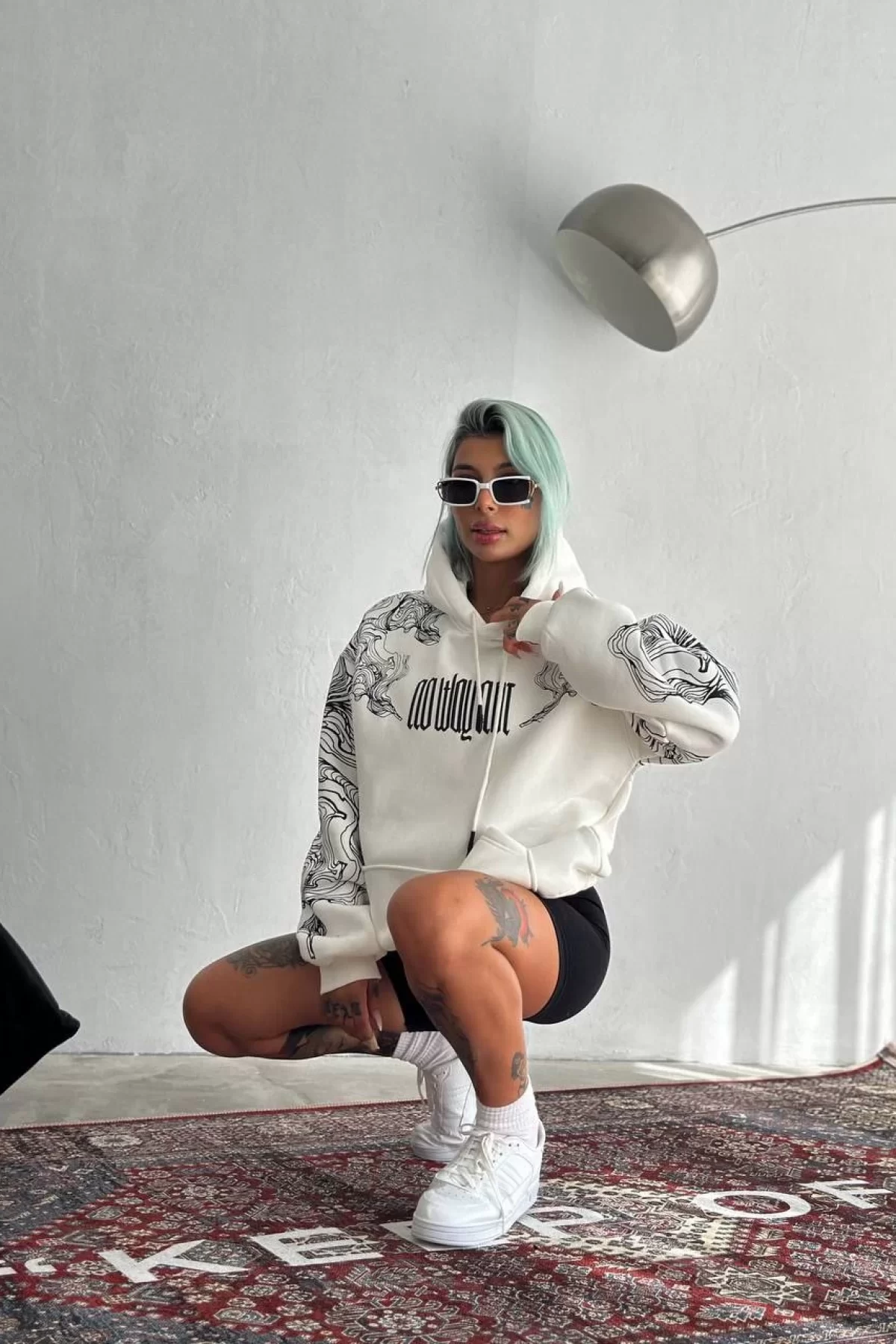 Kapşonlu Üç İplik Penye Toptan Baskılı SweatShirt