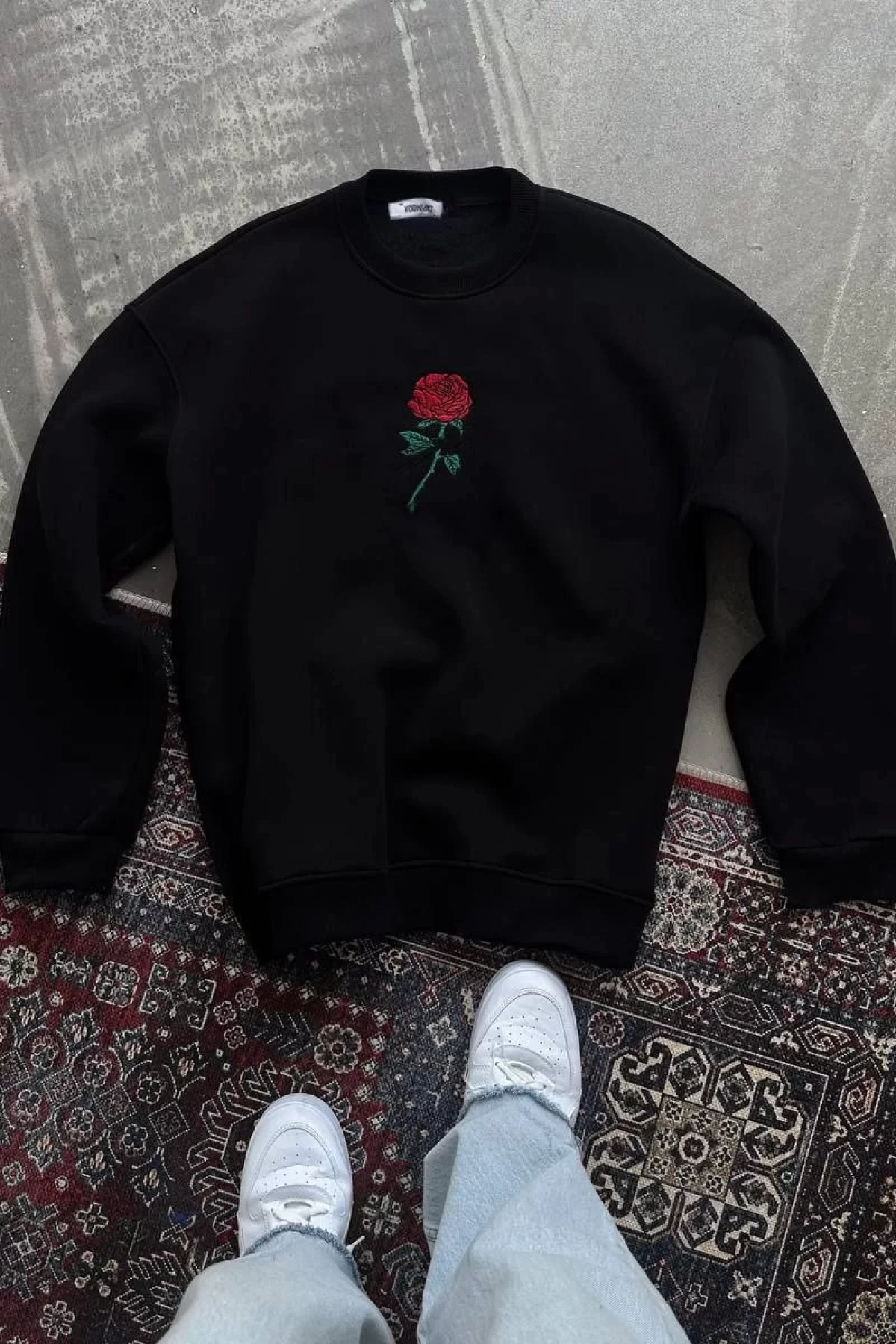 Üç İplik Ön Ve Arka Baskılı Toptan SweatShirt