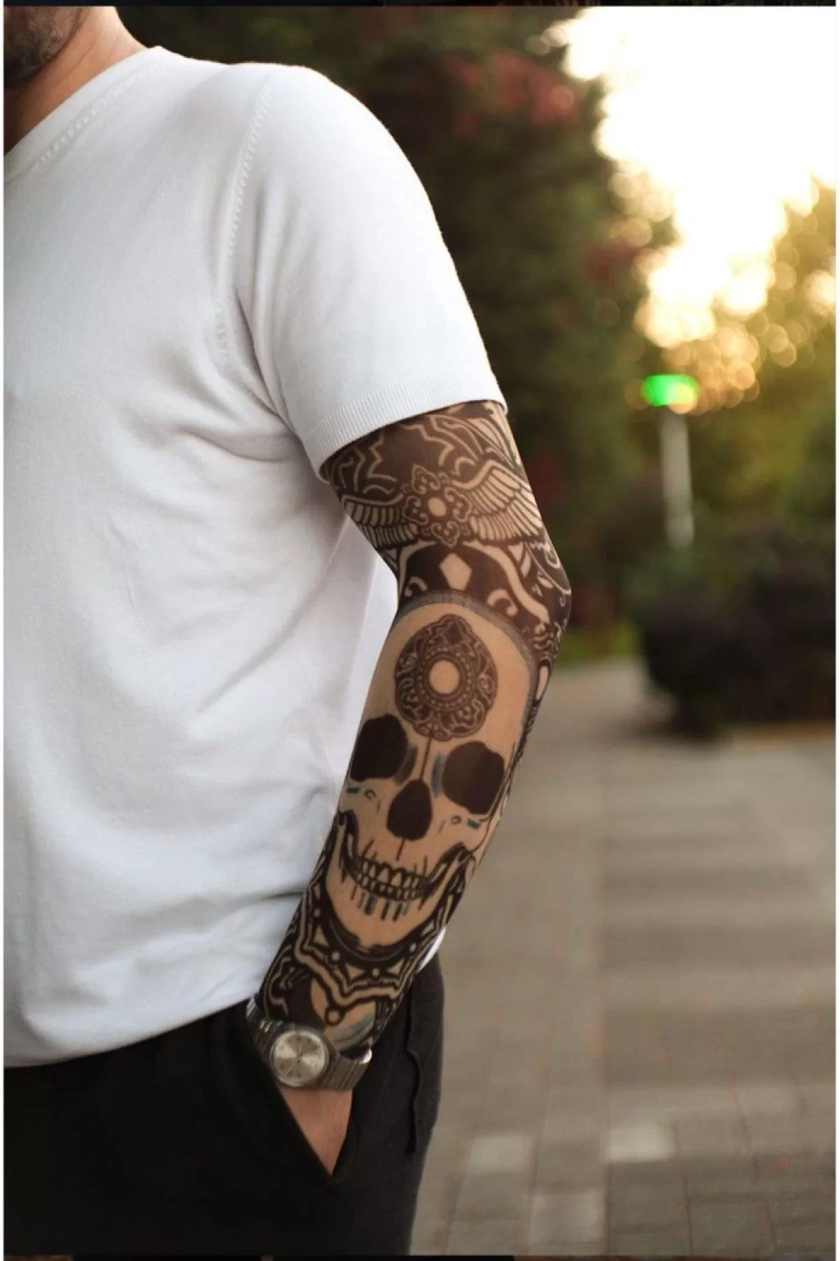 Toptan Giyilebilir 3D Baskı Desenli Kol Dövmesi Tatto Sleeves