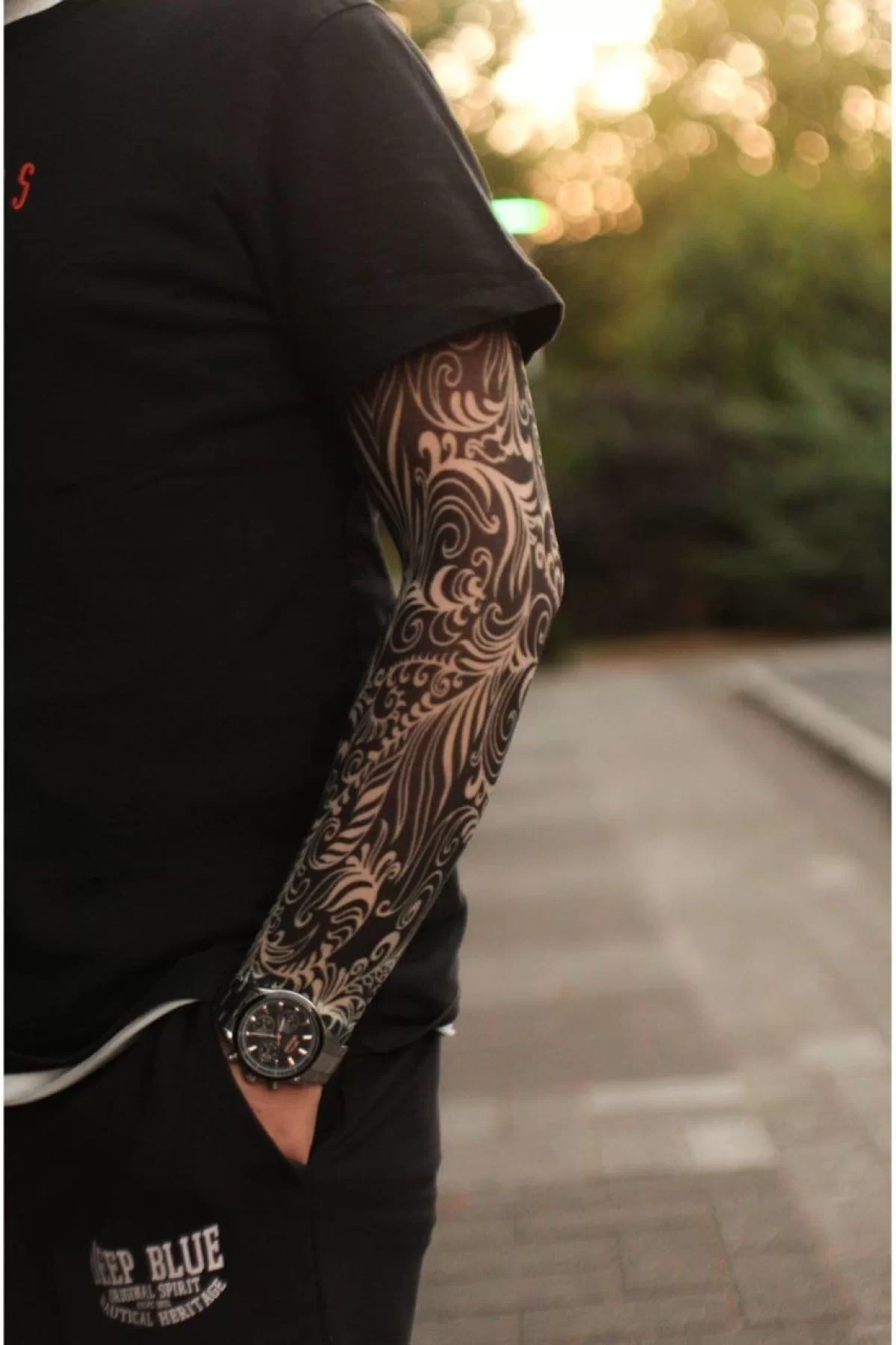 Toptan Giyilebilir 3D Baskı Desenli Kol Dövmesi Tatto Sleeves