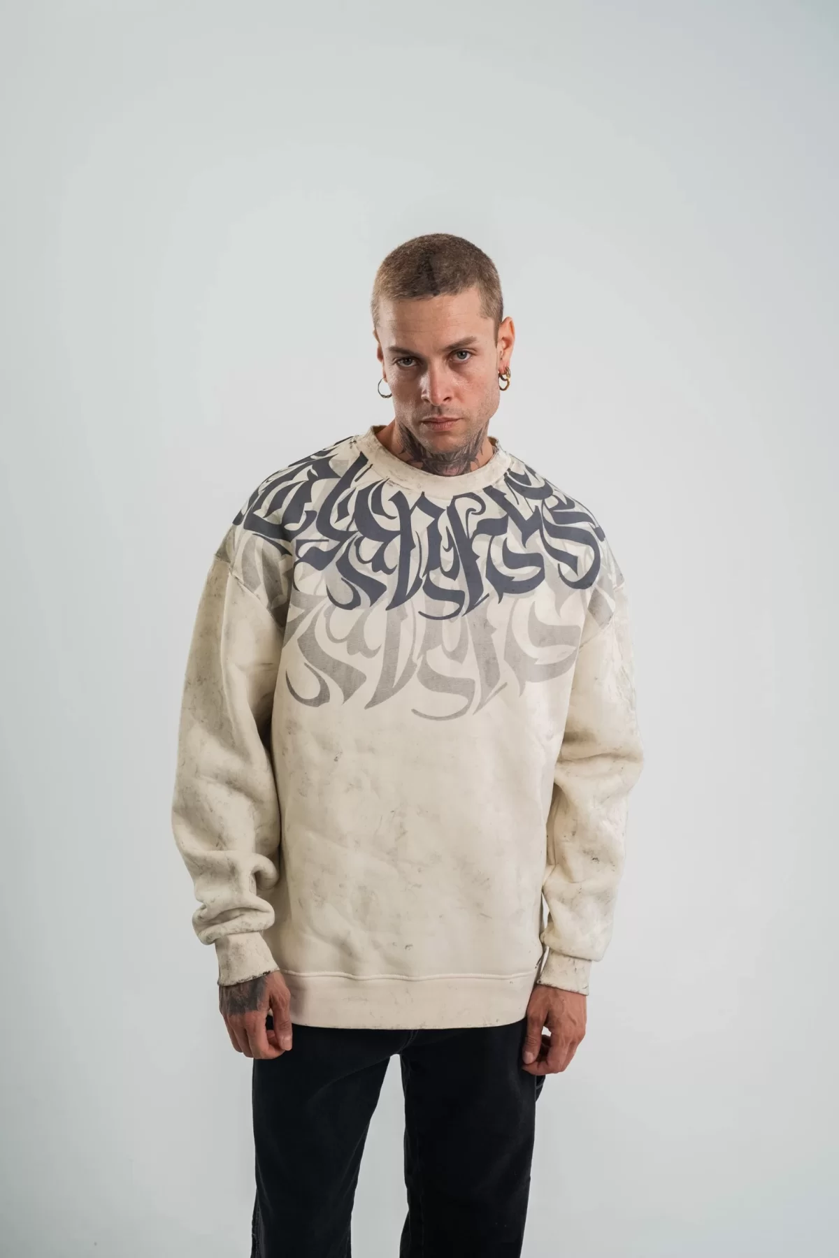 Bisiklet Yaka Toptan Yıkamalı SweatShirt