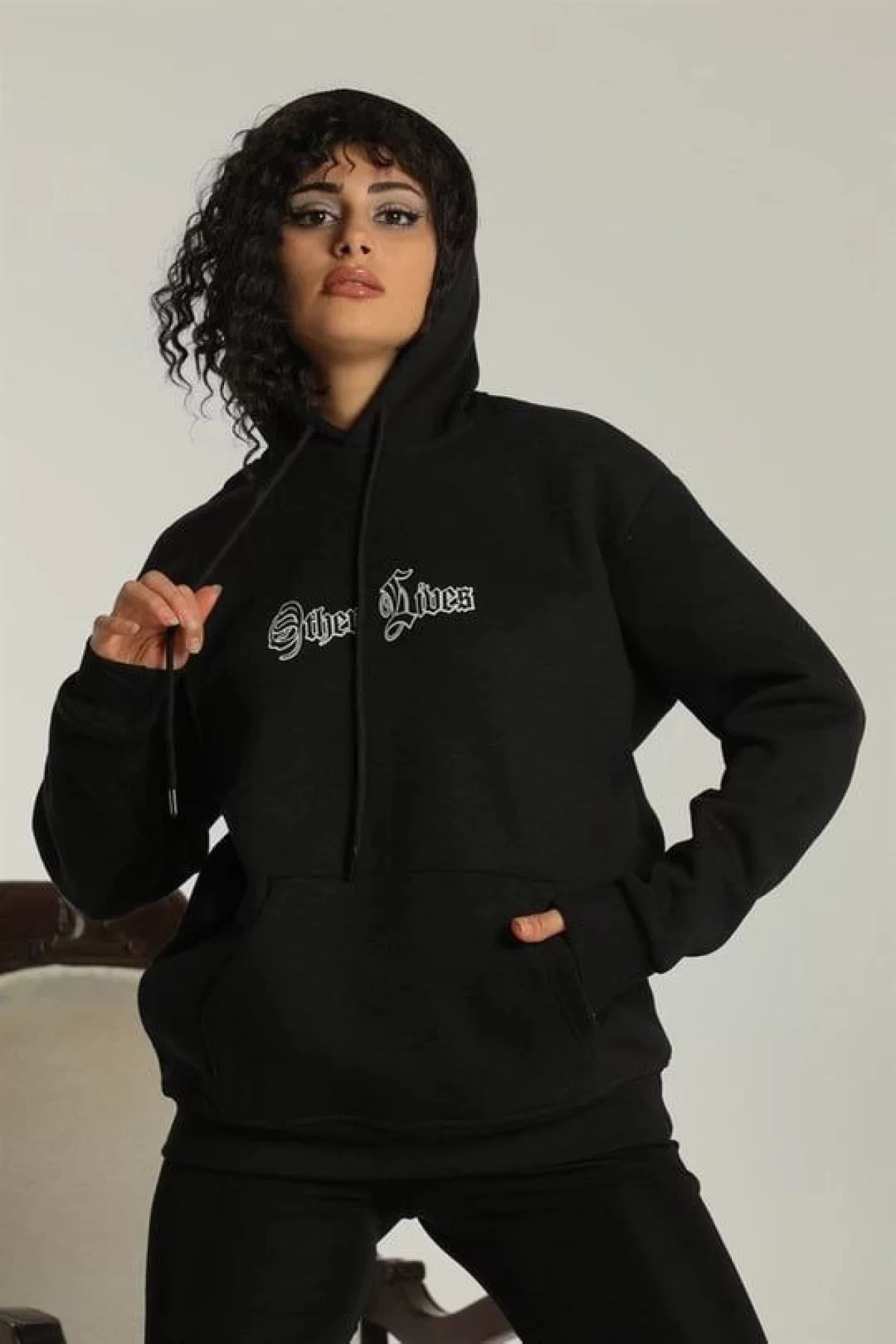 Uzun Kol Cepli Toptan Kapşonlu Baskılı SweatShirt hoodie