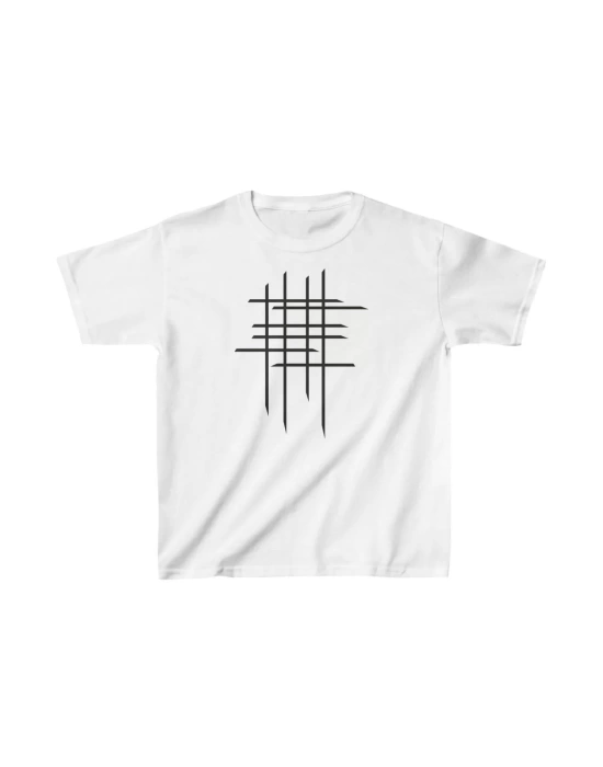 Çocuk Unisex Baskılı T-Shirt - Beyaz