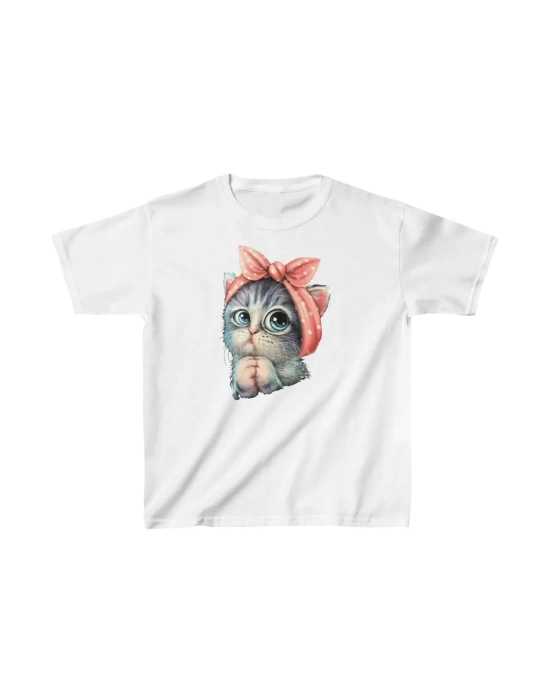 Çocuk Unisex Baskılı T-Shirt - Beyaz