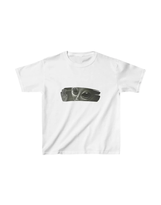 Çocuk Unisex Baskılı T-Shirt - Beyaz