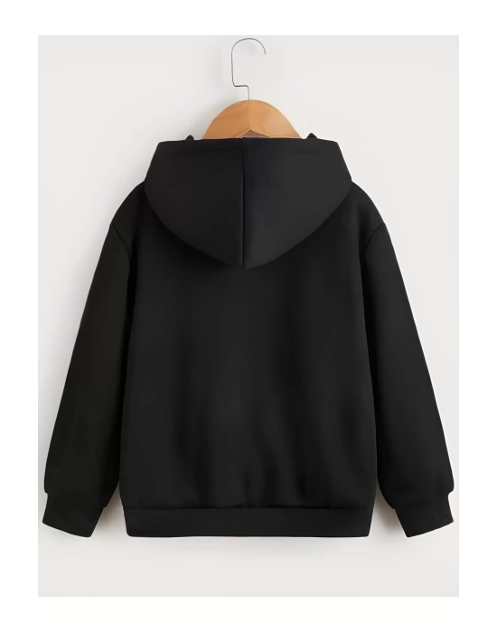 Çocuk Unisex Kapüşonlu Blackpink Baskılı Sweatshirt - Siyah