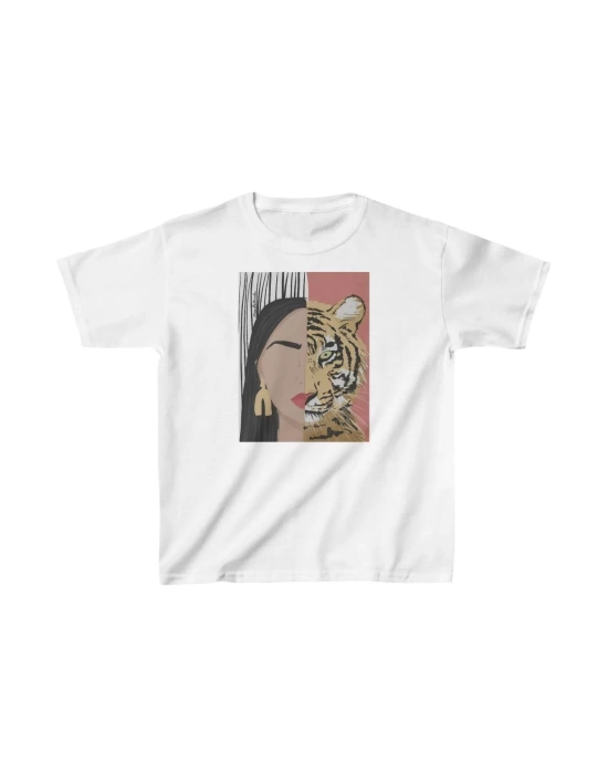 Unisex Çocuk Baskılı T-Shirt - Beyaz