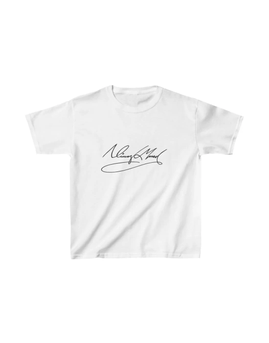 Unisex Çocuk Baskılı T-Shirt - Beyaz