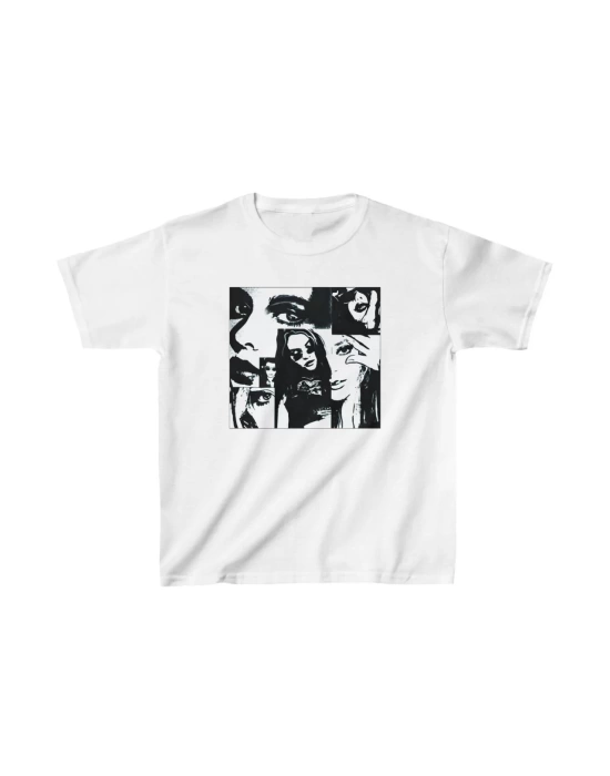 Unisex Çocuk Baskılı T-Shirt - Beyaz