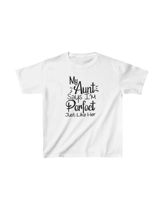 Unisex Çocuk Baskılı T-Shirt - Beyaz