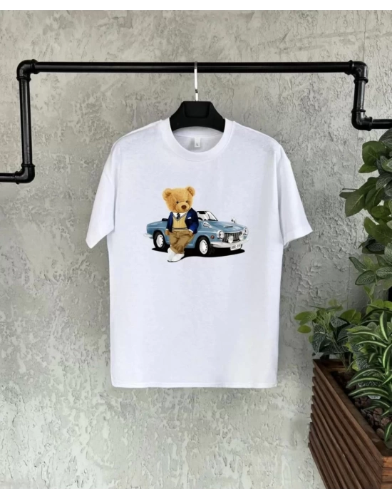 Unisex Çocuk Baskılı T-Shirt - Beyaz