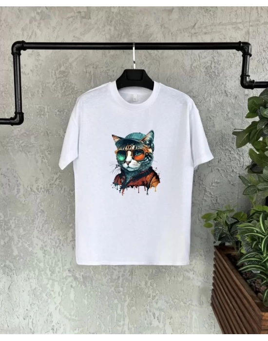 Unisex Çocuk Baskılı T-Shirt - Beyaz