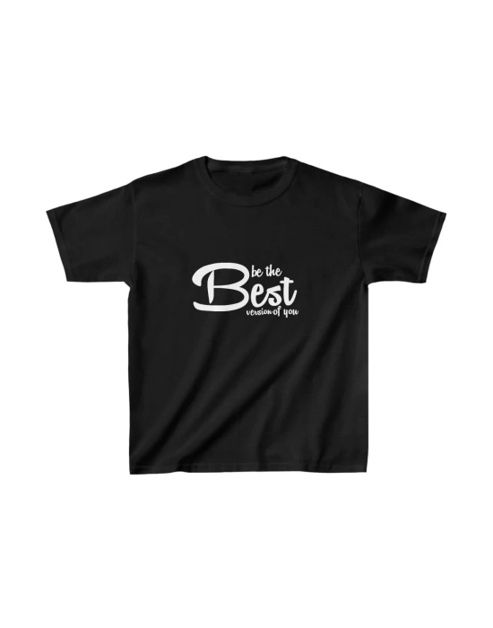 Unisex Çocuk Baskılı T-Shirt - Siyah