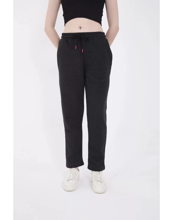 Unisex Üç İplik Basic Eşofman Pantolon - Antrasit