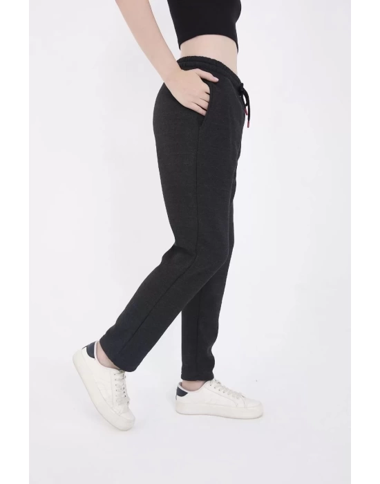 Unisex Üç İplik Basic Eşofman Pantolon - Antrasit