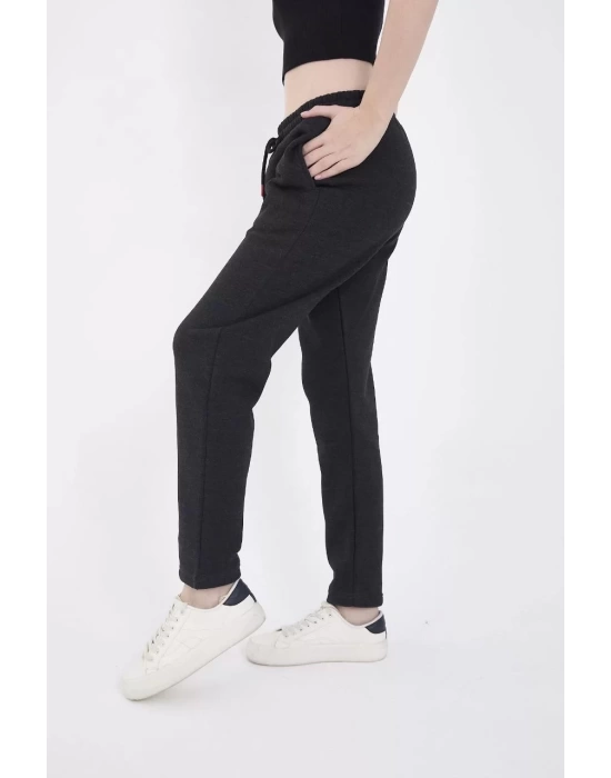 Unisex Üç İplik Basic Eşofman Pantolon - Antrasit